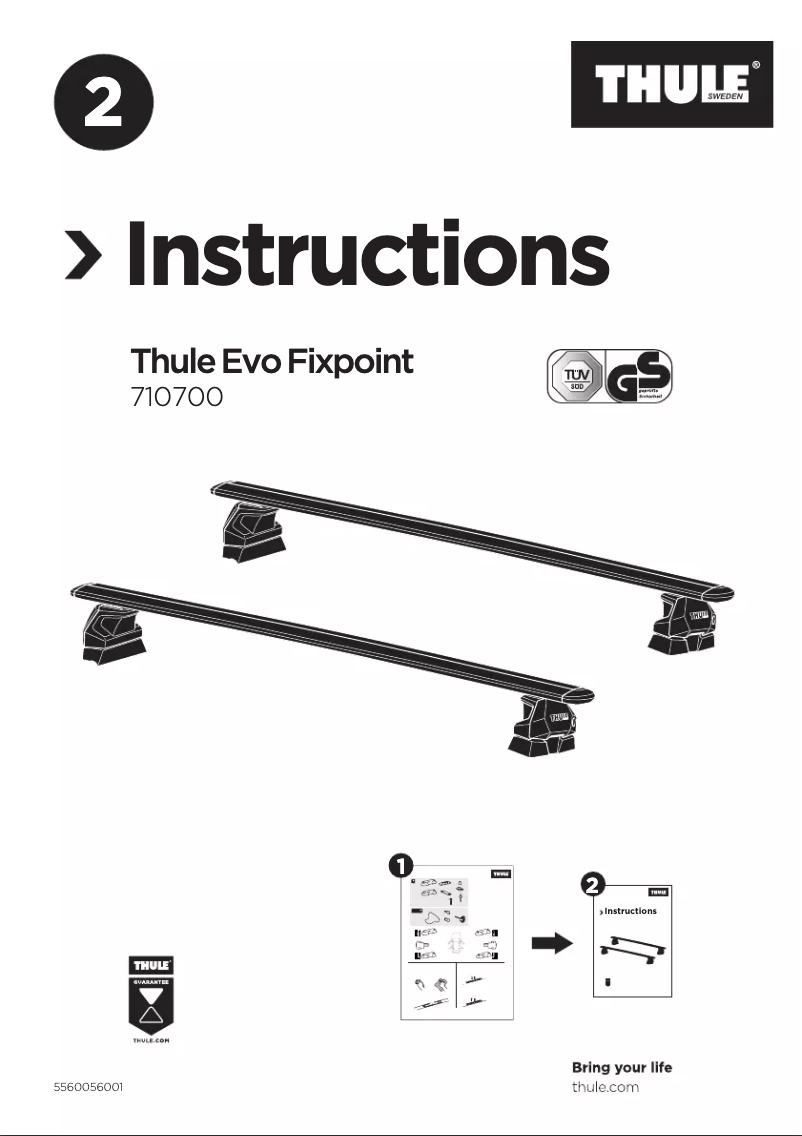 Page 1 de la notice Manuel utilisateur Thule Fixpoint Evo