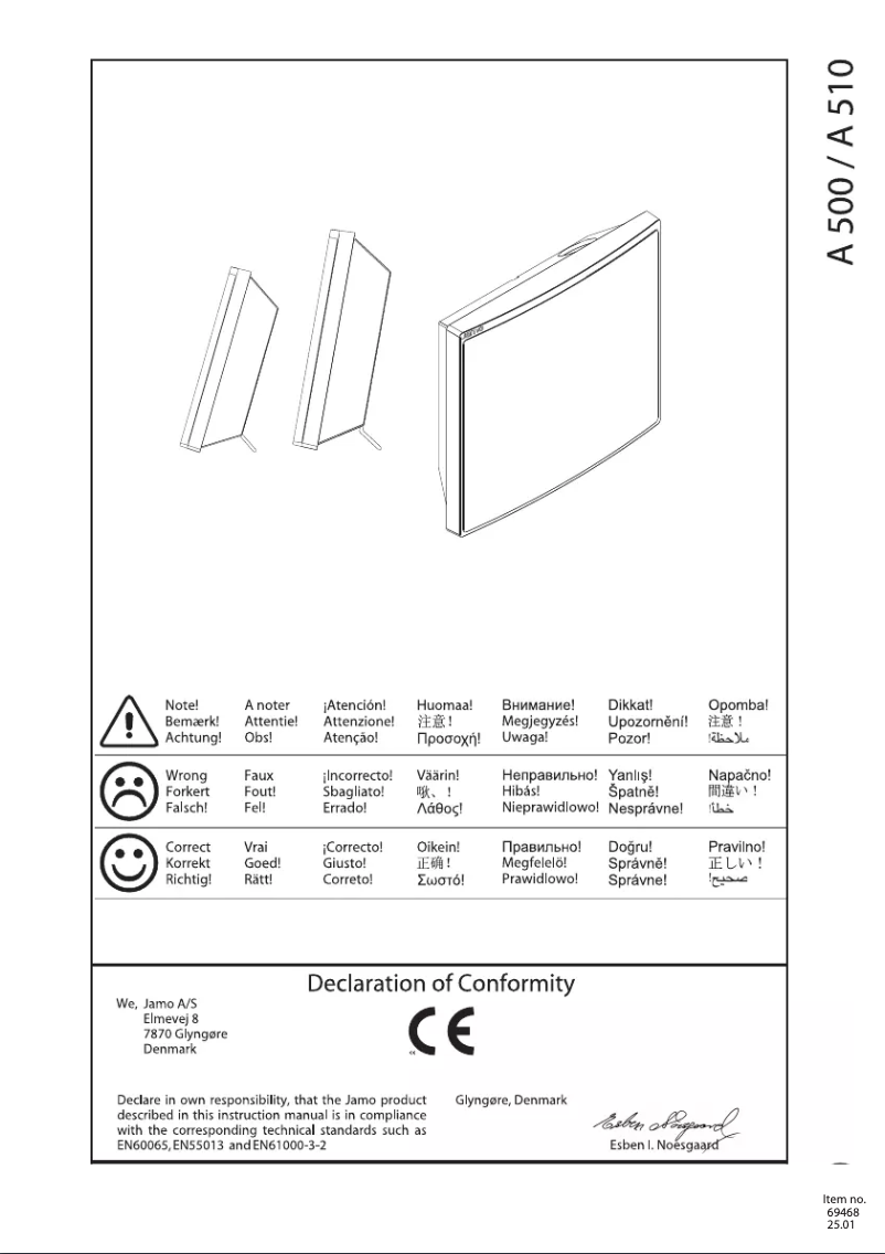 Image de la première page du manuel de l'appareil A 500