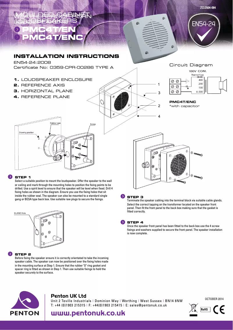 Image de la première page du manuel de l'appareil PMC4T/EN