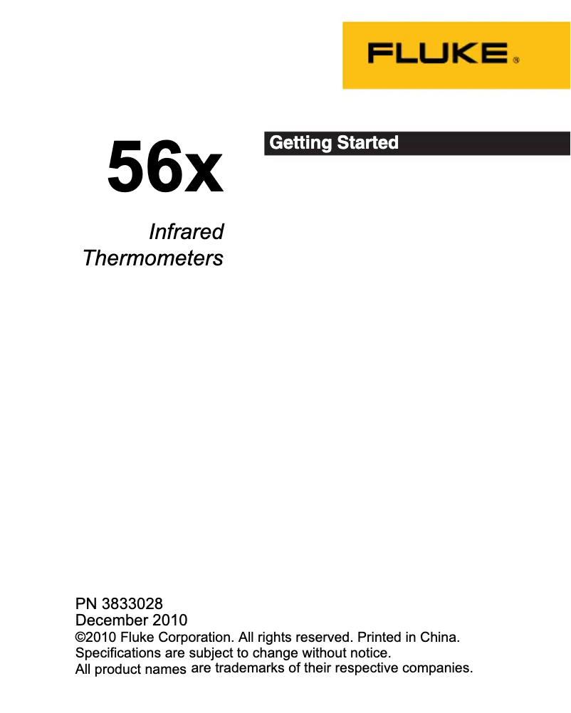 Page 1 de la notice Manuel utilisateur Fluke 561