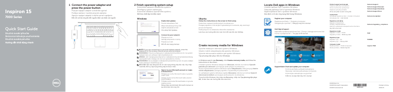 Page 1 de la notice Guide d'installation Dell Inspiron 7547