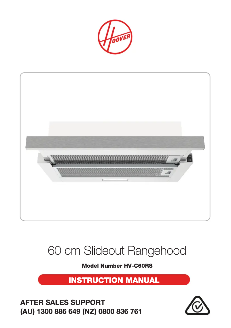 Page 1 of the manual User Manual Hoover HV-C60RS