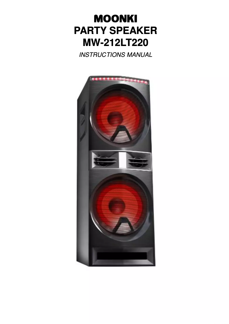 Page n°1 - Manuel utilisateur Moonki MW-212LT220