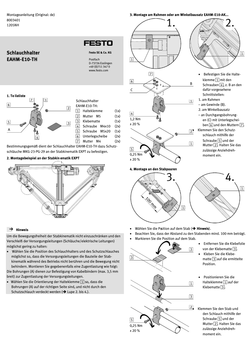 Image de la première page du manuel de l'appareil EAHM-E10-TH