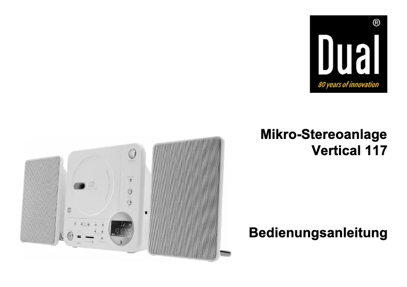 Page 1 de la notice Manuel utilisateur Dual Vertical 117