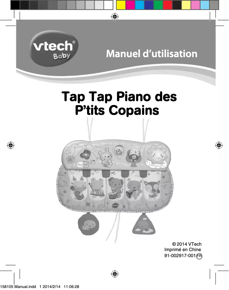 First page image of the manual for Tap tap piano des p'tits copains