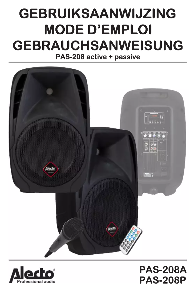 Image de la première page du manuel de l'appareil PAS-208 SET