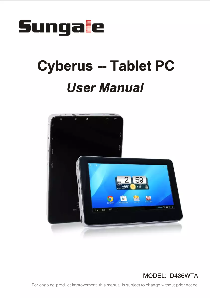 Image de la première page du manuel de l'appareil ID436WTA