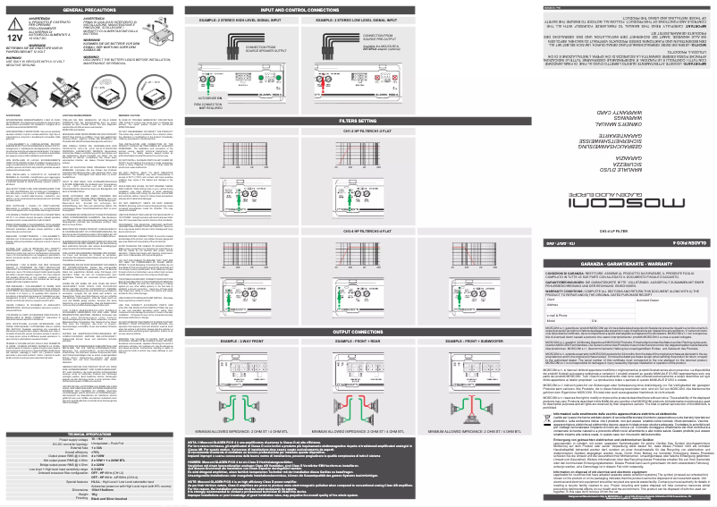 Página 1 del manual Manual de usuario Mosconi Gladen Pico 4