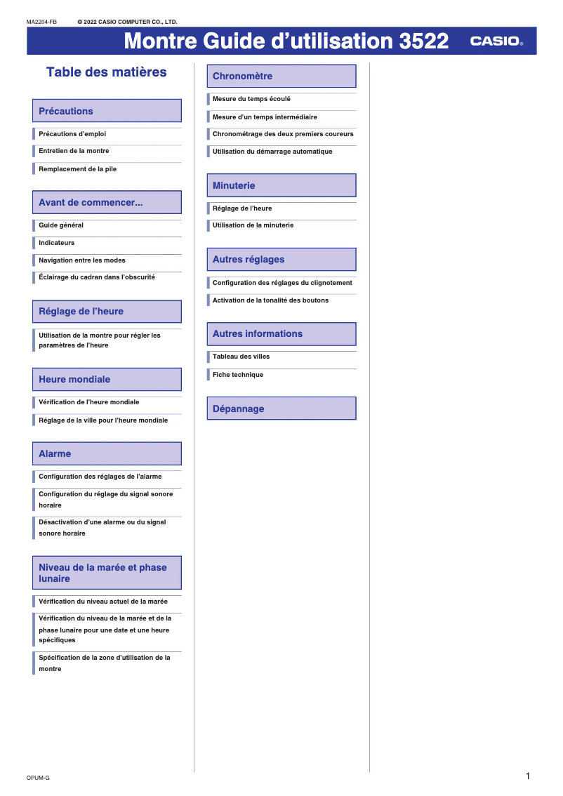 Image de la première page du manuel de l'appareil Baby-G BLX-565