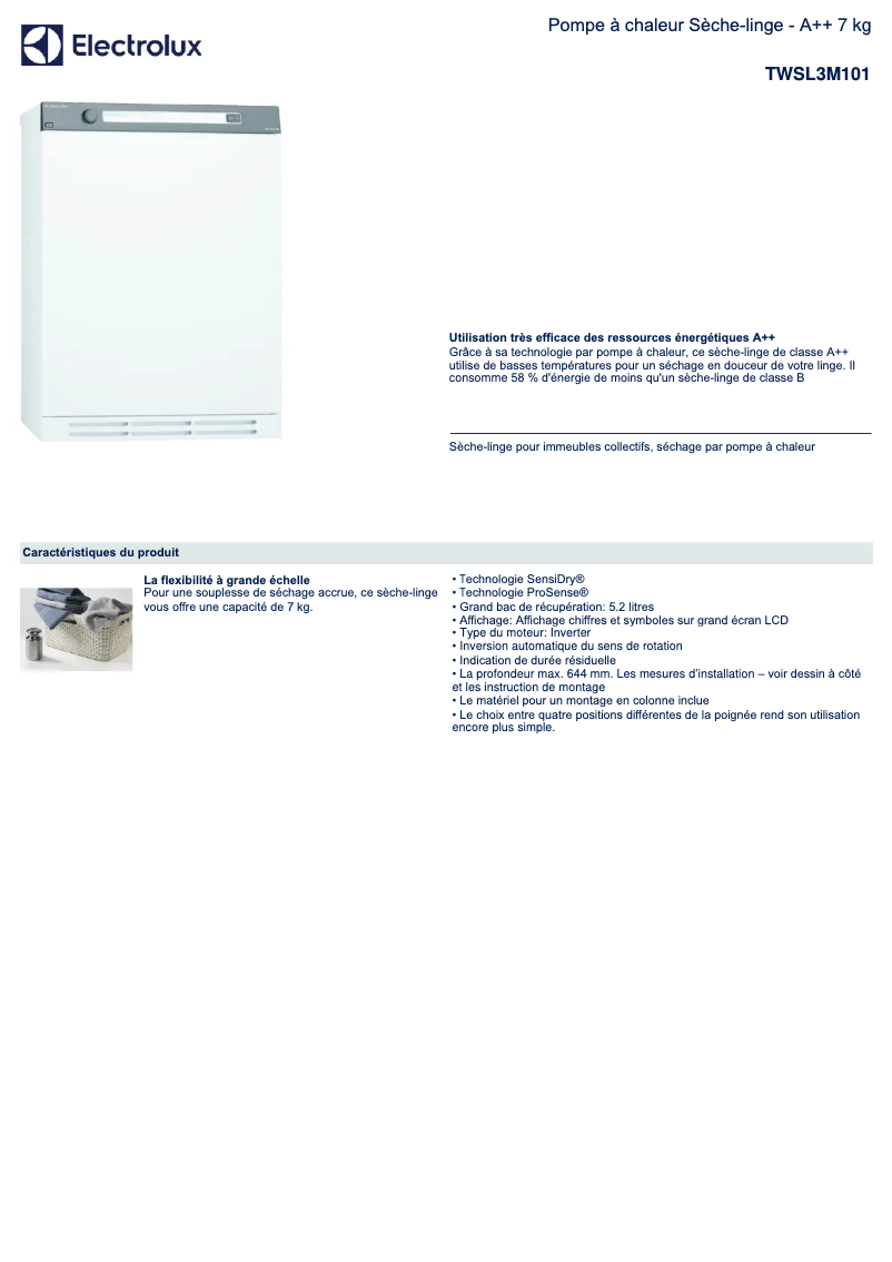 Image de la première page du manuel de l'appareil TWSL3M101