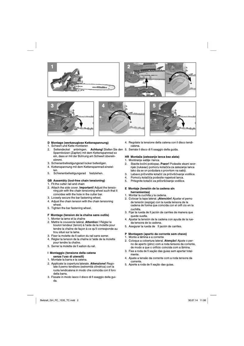 Image de la première page du manuel de l'appareil GH-PC 1535 TC