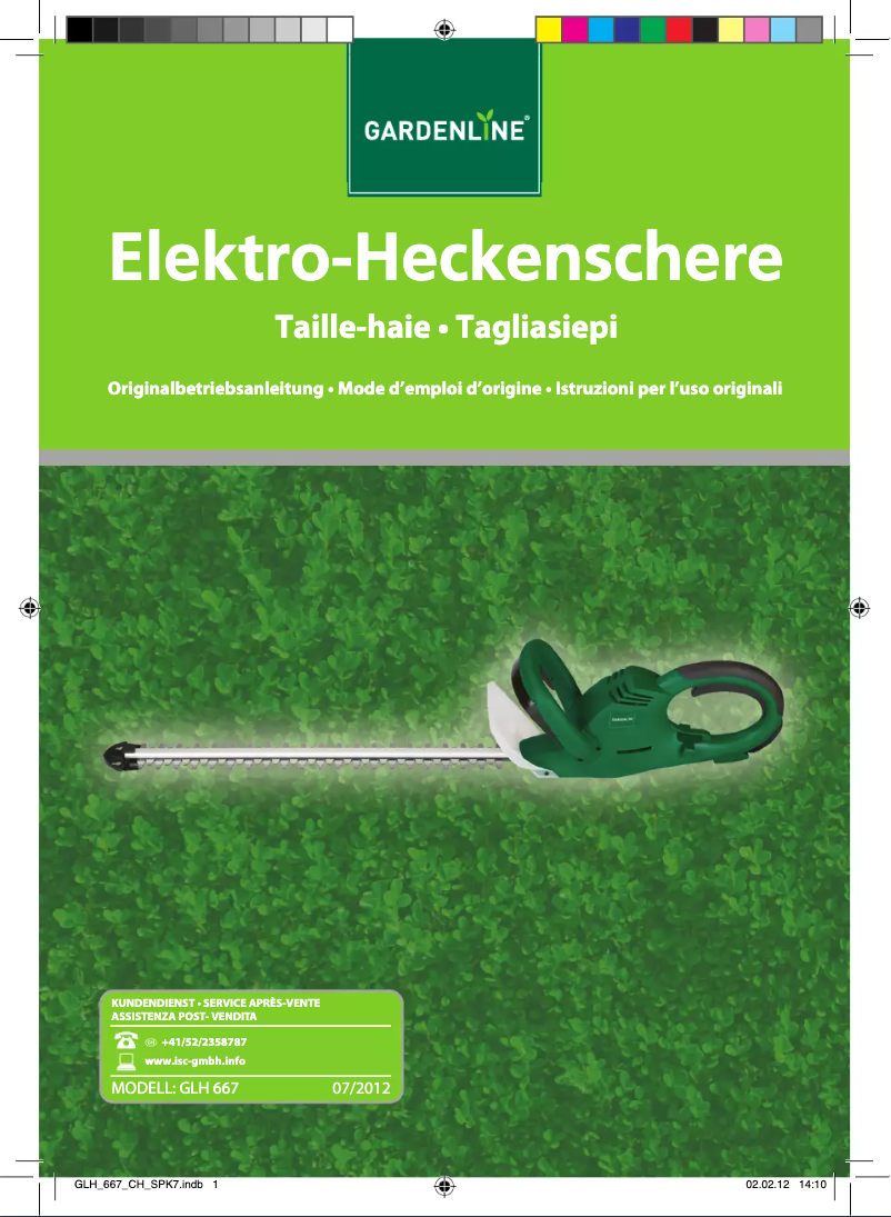 Page n°1 - Manuel utilisateur Gardenline GLH 667