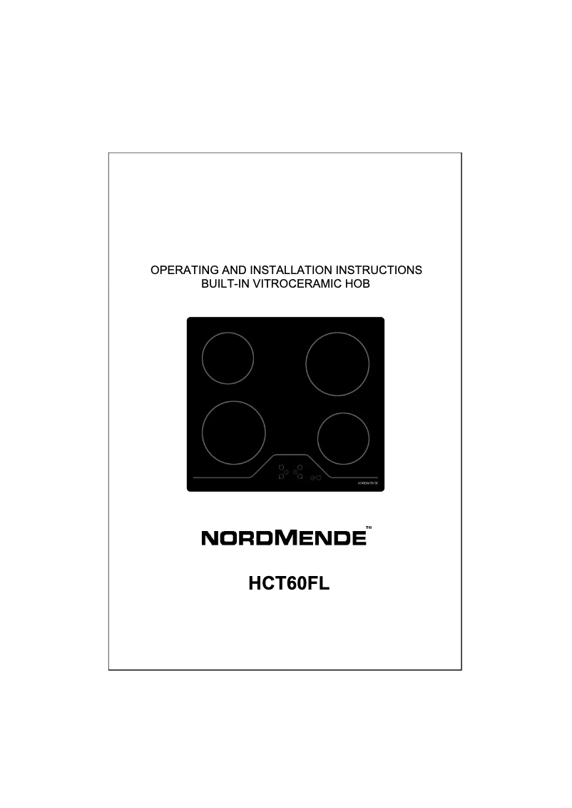 Page 1 de la notice Manuel utilisateur Nordmende HCT60FL