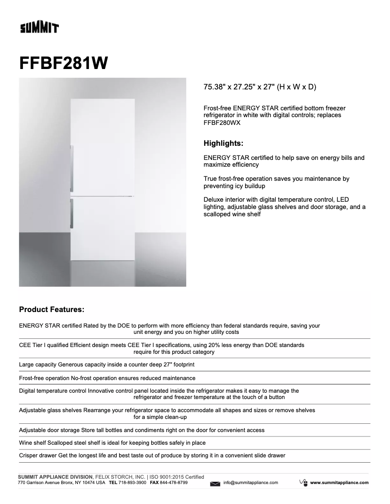 Image de la première page du manuel de l'appareil FFBF281