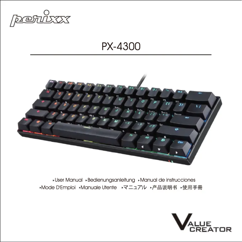 Image de la première page du manuel de l'appareil PX-4300