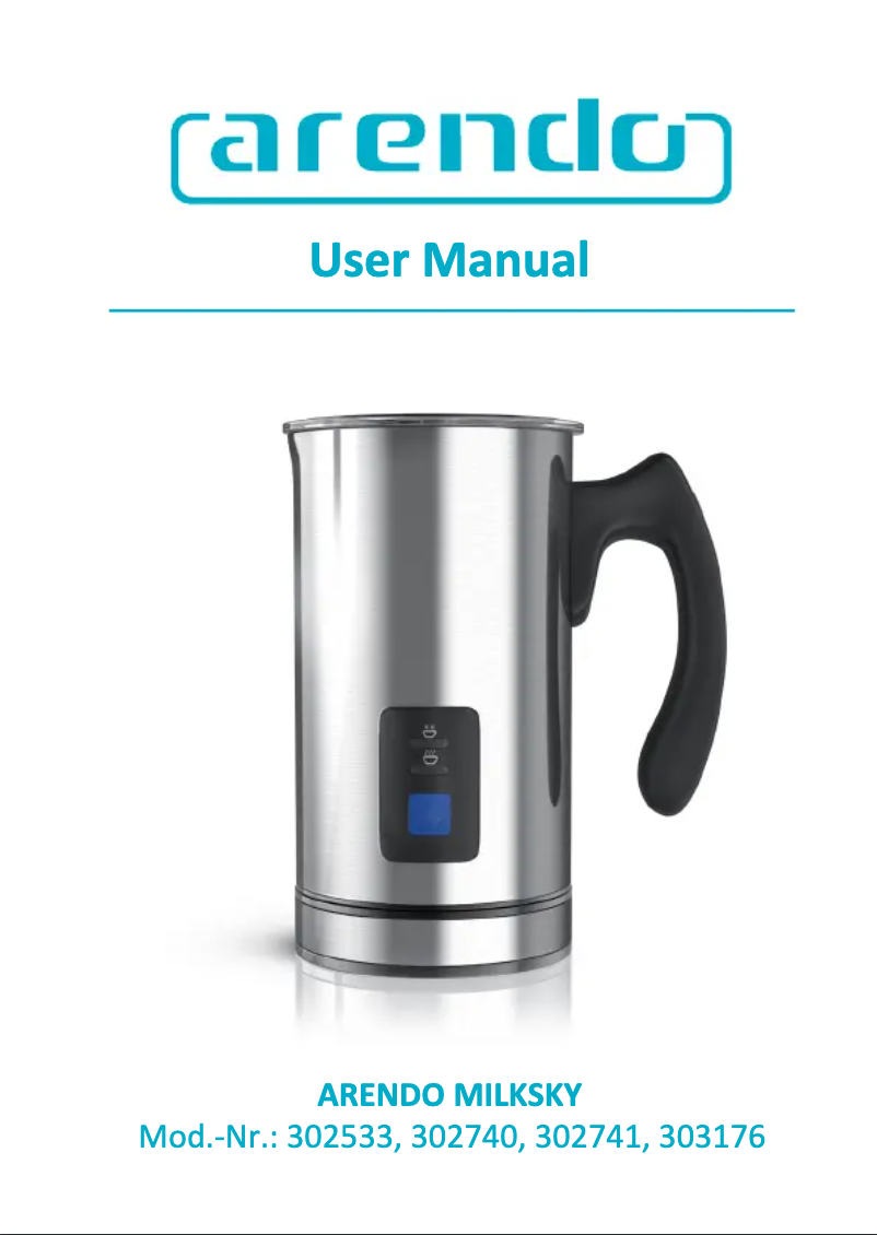 Page 1 de la notice Manuel utilisateur Arendo 303176