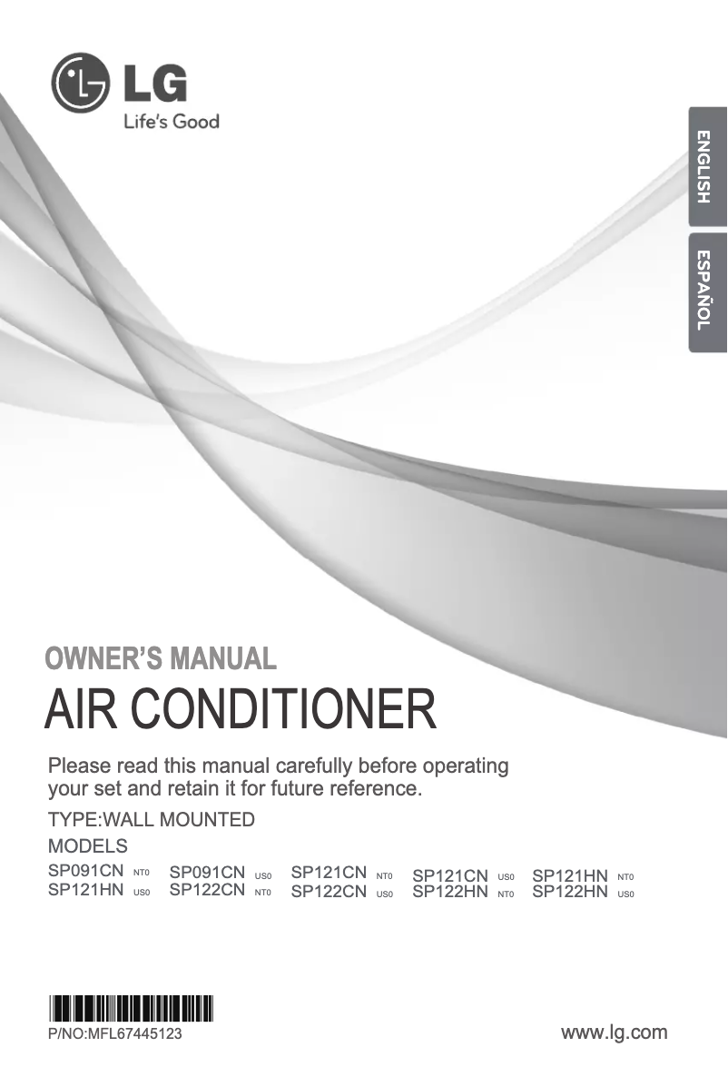 Imagen de la primera página del manual del dispositivo SP091CN