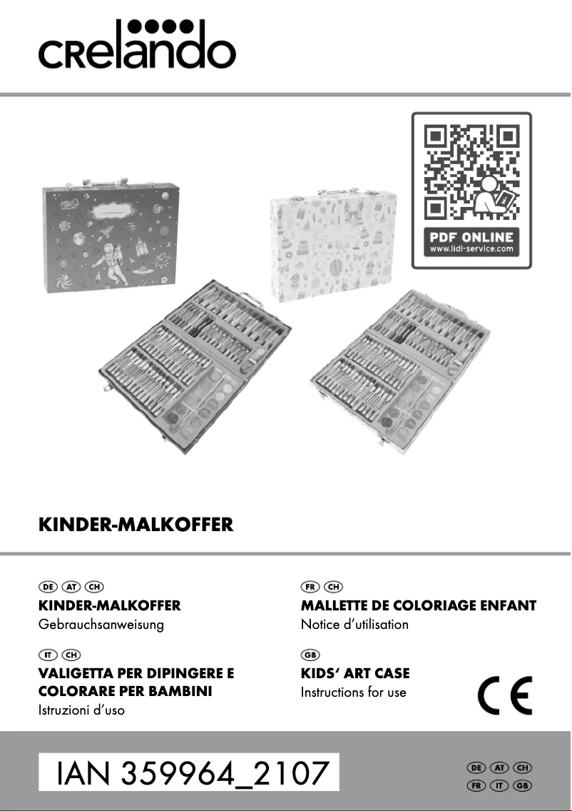 Page n°1 - Manuel utilisateur Crelando IAN 359964