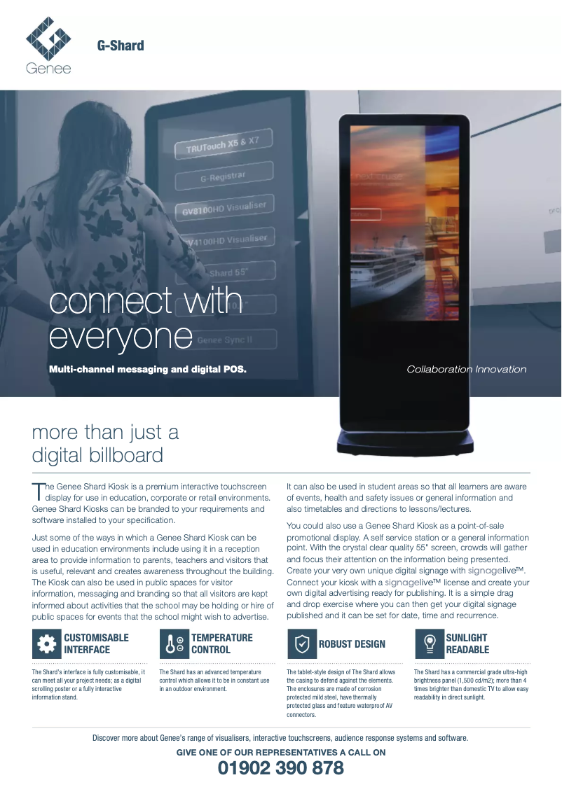 Image de la première page du manuel de l'appareil GENEE SHARD 55