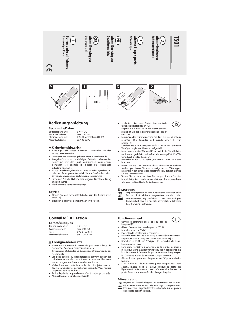 Página 1 del manual Manual de usuario Pentatech TS01