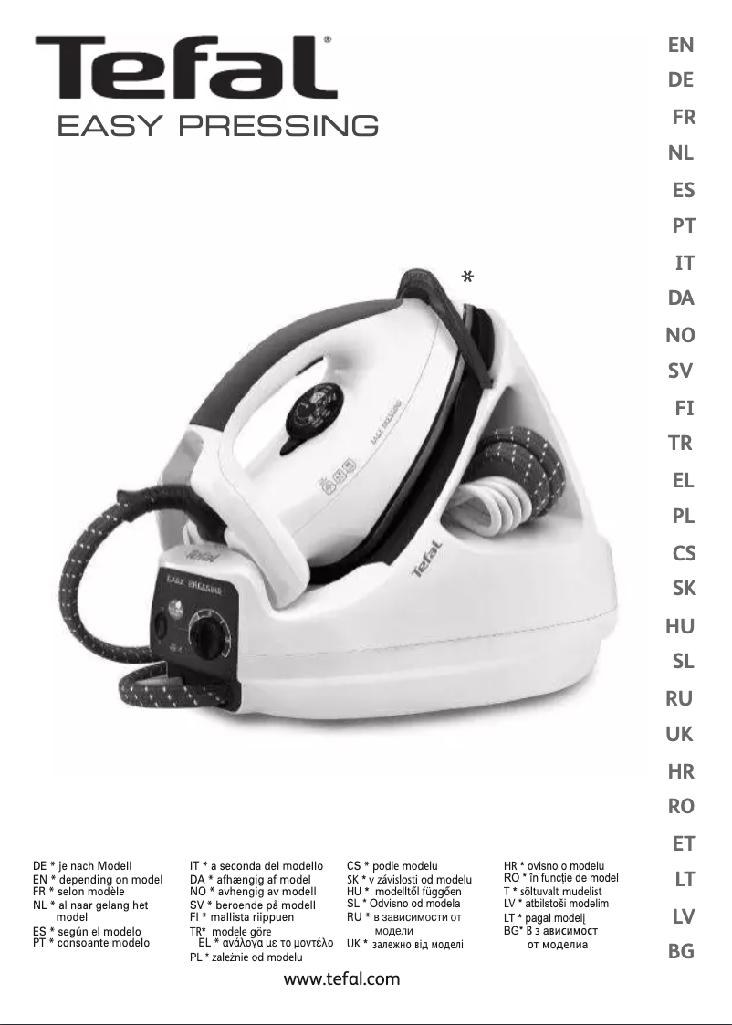 Page 1 de la notice Manuel utilisateur Tefal Easy Pressing GV5255