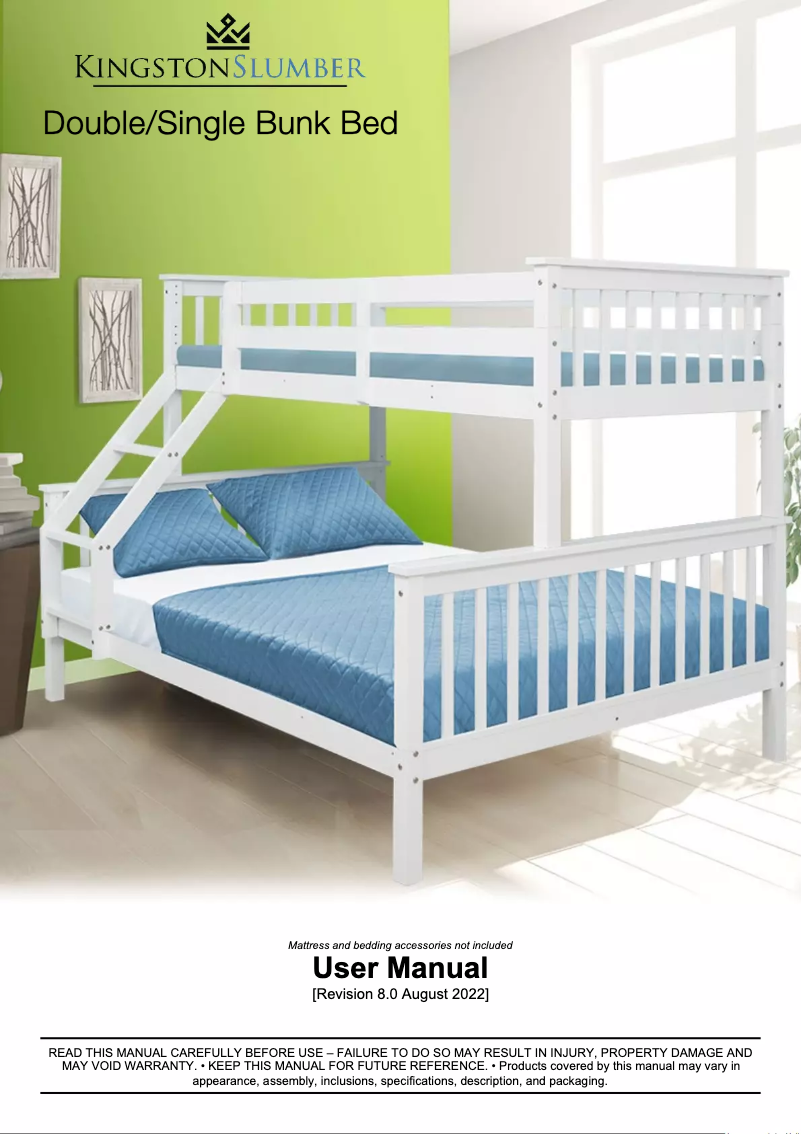 Page 1 de la notice Manuel utilisateur Kingston Slumber FURBBDKNGA12W