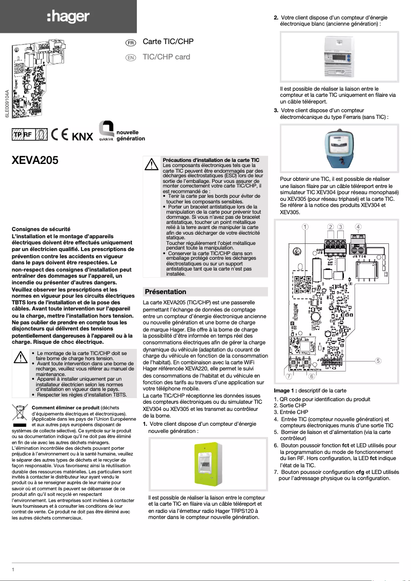 Image de la première page du manuel de l'appareil XEVA205