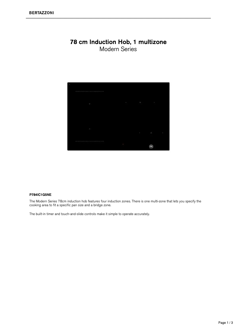 Image de la première page du manuel de l'appareil P784IC1G5NE