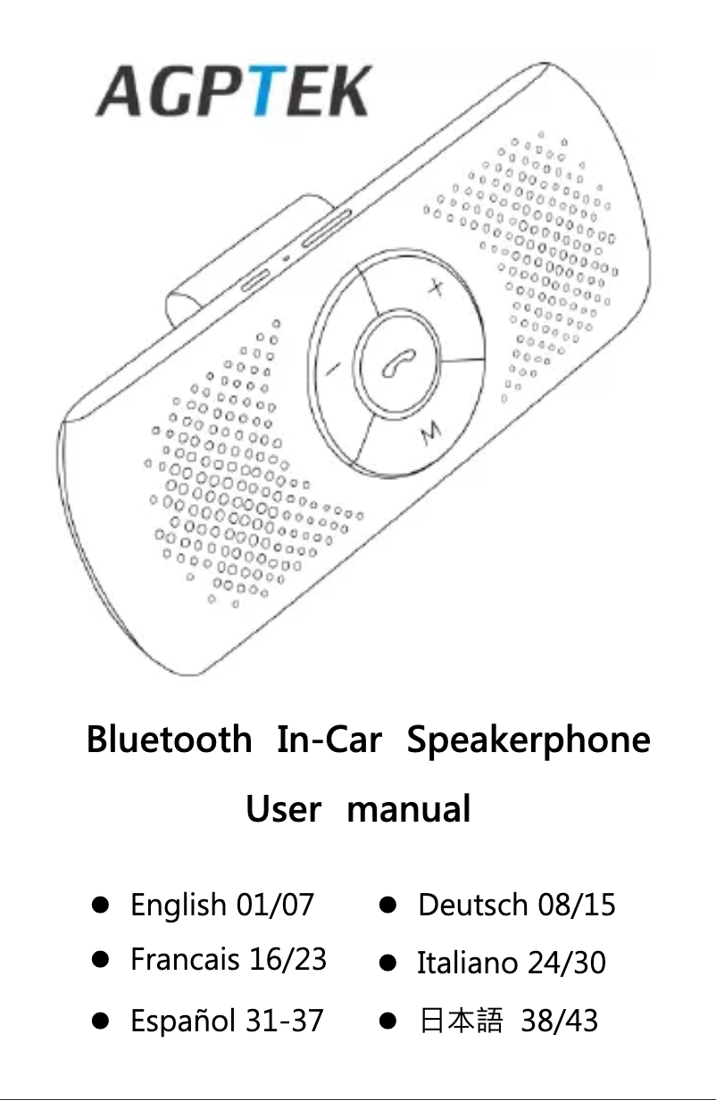 Page n°1 - Manuel utilisateur AGPtek T826