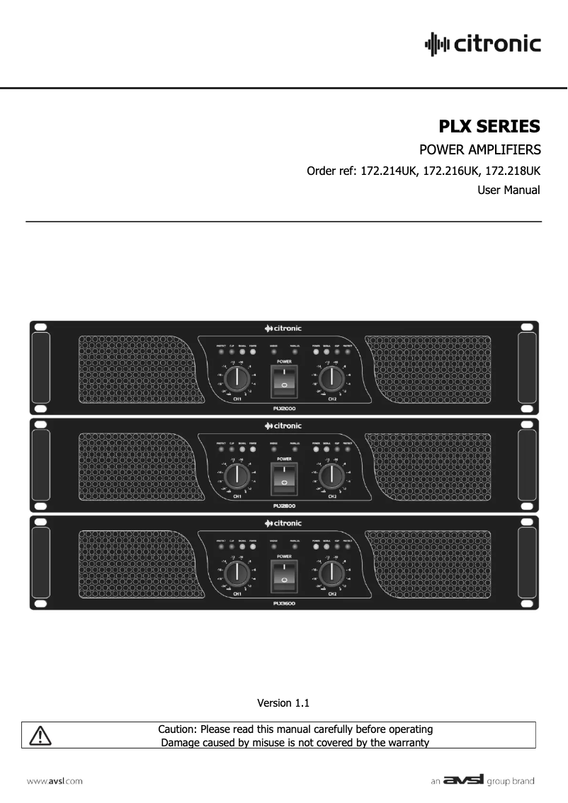 Image de la première page du manuel de l'appareil PLX2800