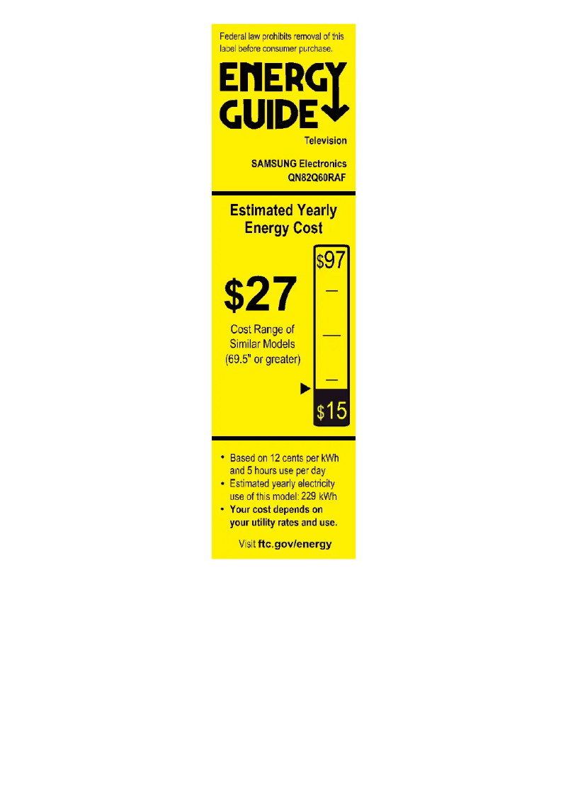 Page n°1 - Label énergétique Samsung QN82Q60RAFXZA
