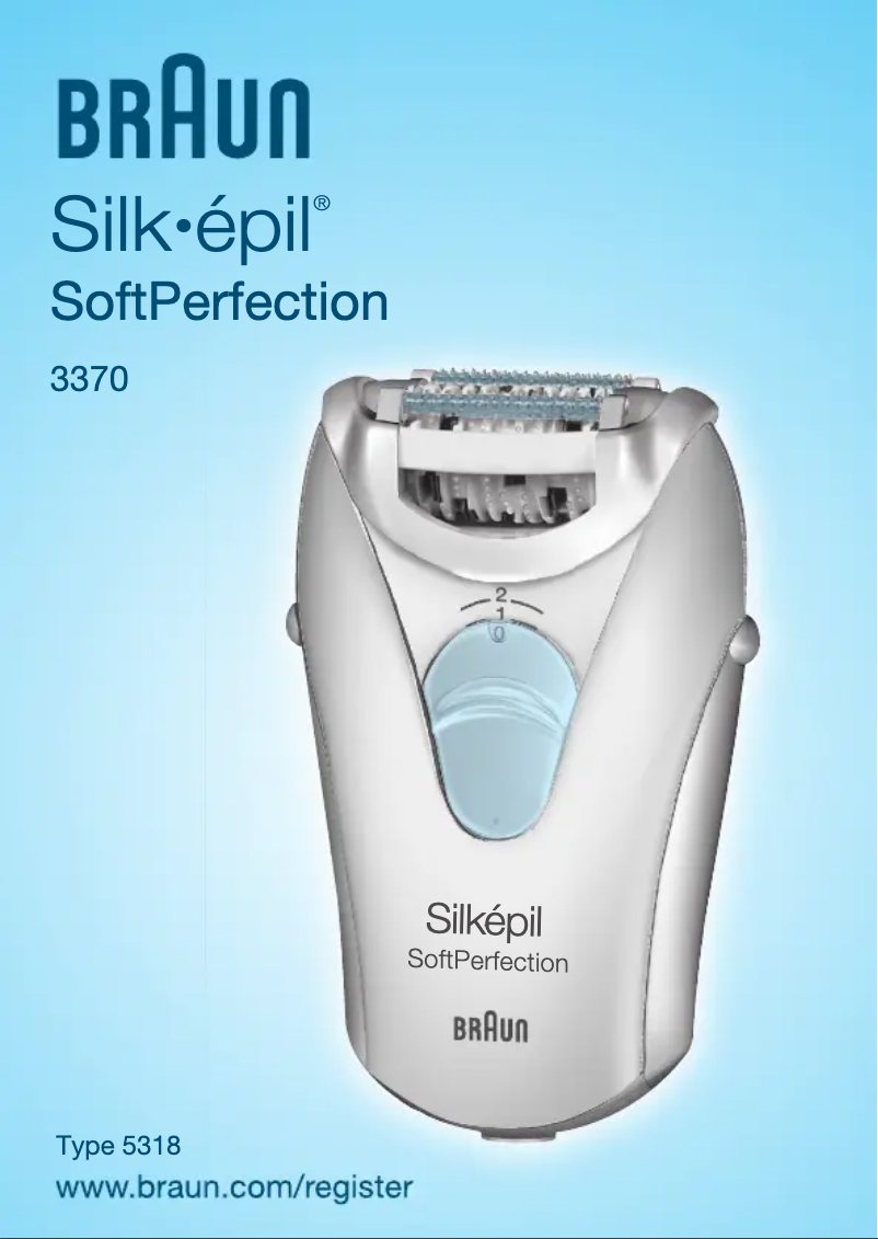 Page n°1 - Manuel utilisateur Braun Silk-epil SoftPerfection 3370
