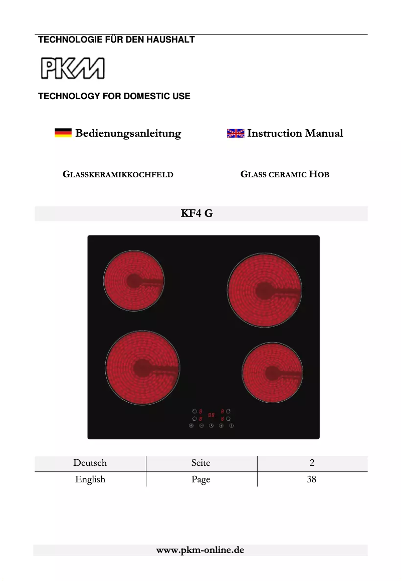 Página 1 del manual Manual de usuario PKM KF4 G