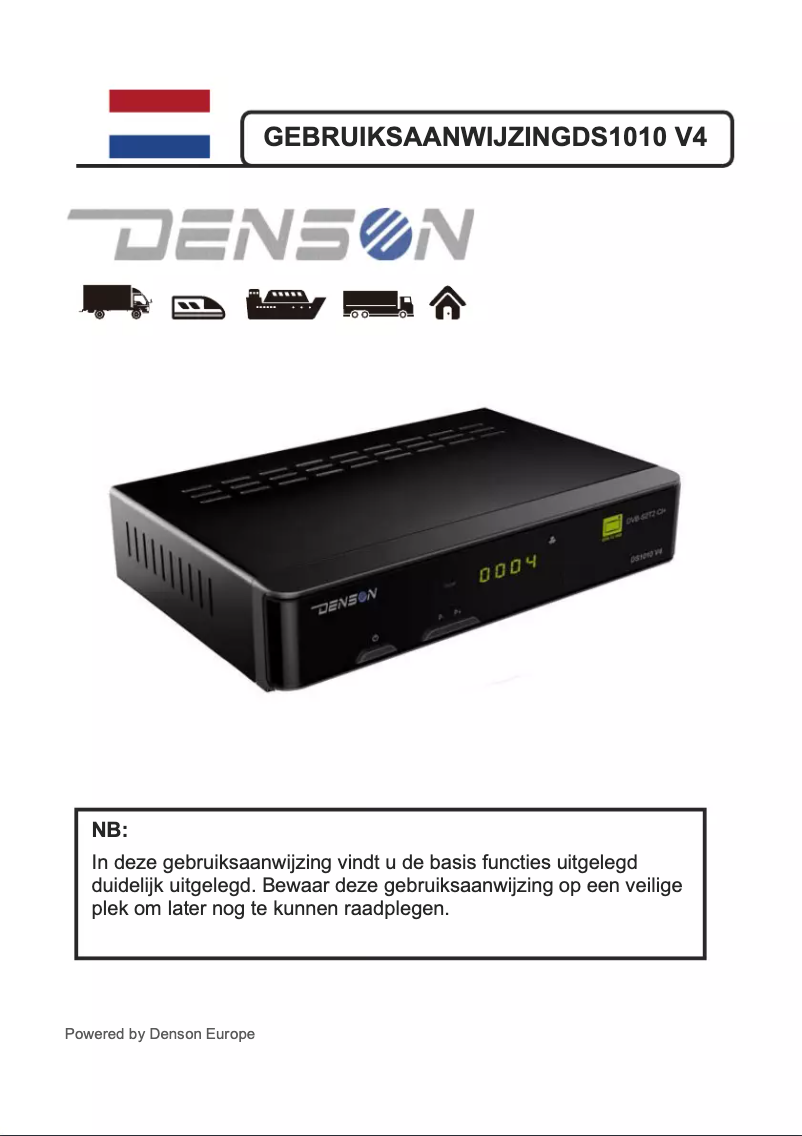 Image de la première page du manuel de l'appareil DS1010 V4