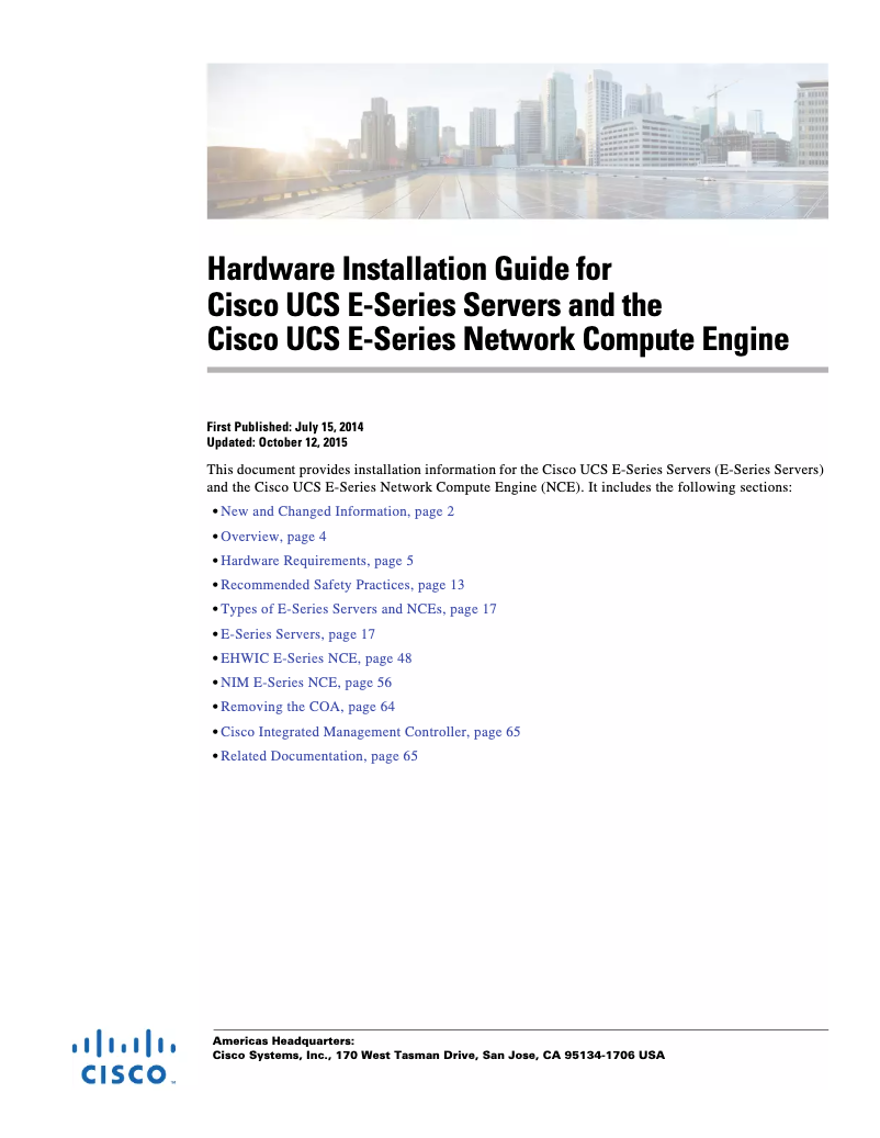 Page n°1 - Manuel utilisateur Cisco UCS EN120E