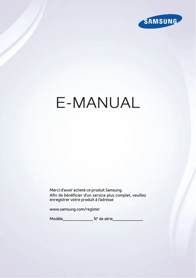 Page 1 de la notice Manuel utilisateur Samsung UA55H8000AT