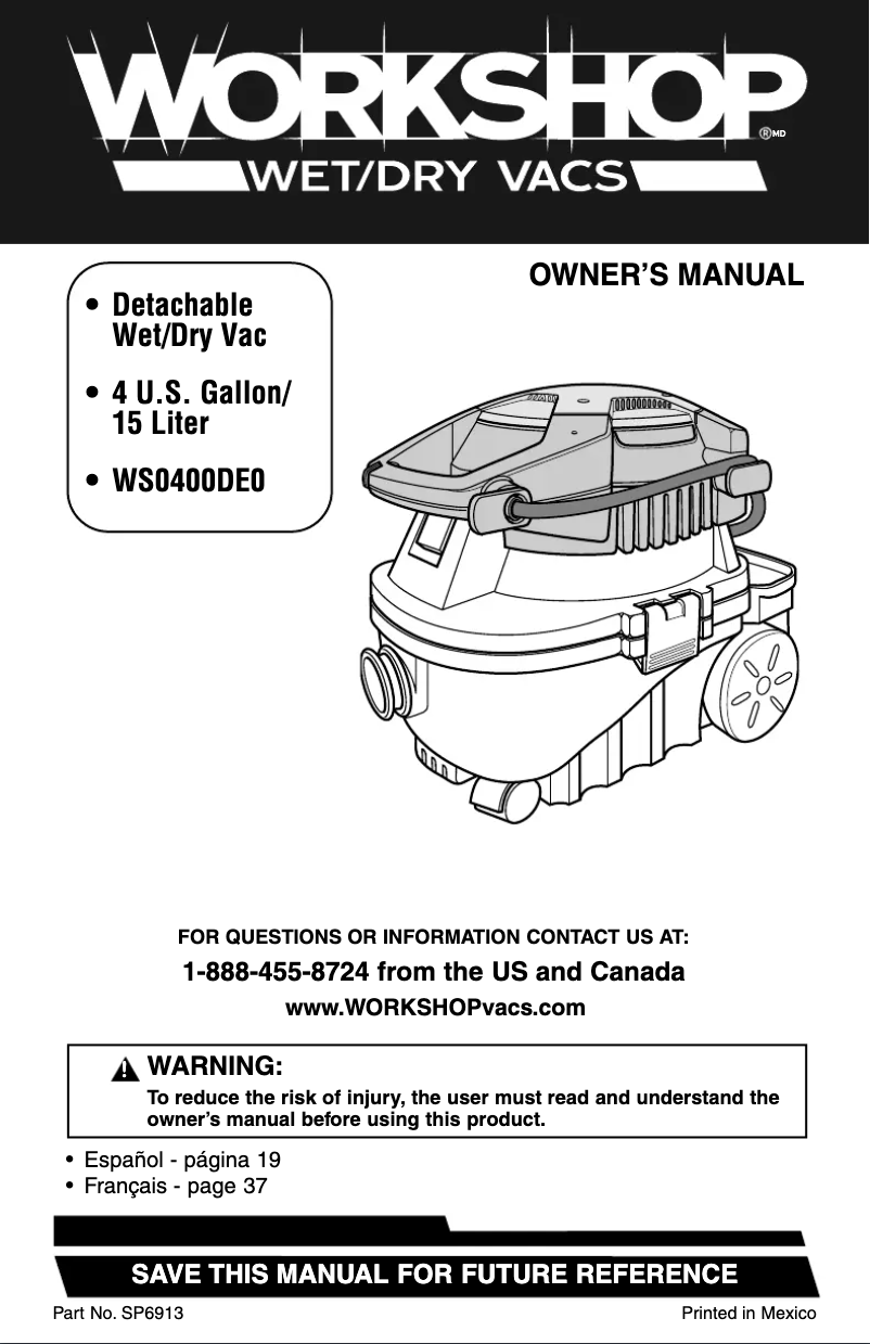 Image de la première page du manuel de l'appareil WS0400DE