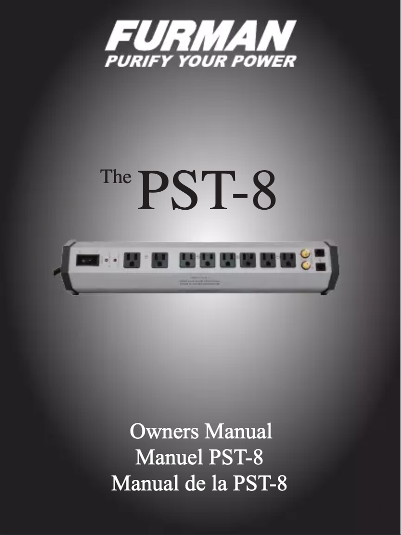 Imagen de la primera página del manual del dispositivo PST-8