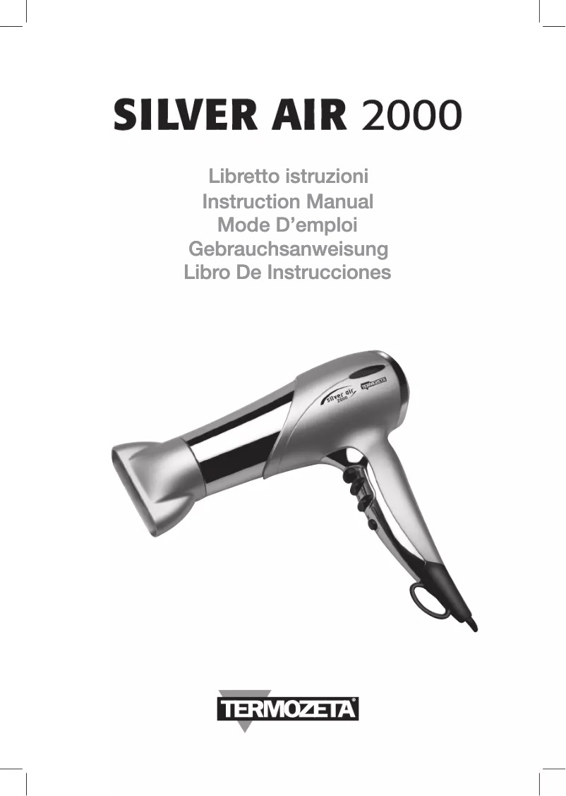 Page n°1 - Manuel utilisateur Termozeta Silver Air 2000