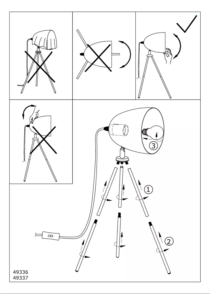 Page 1 de la notice Manuel utilisateur Eglo Vintage