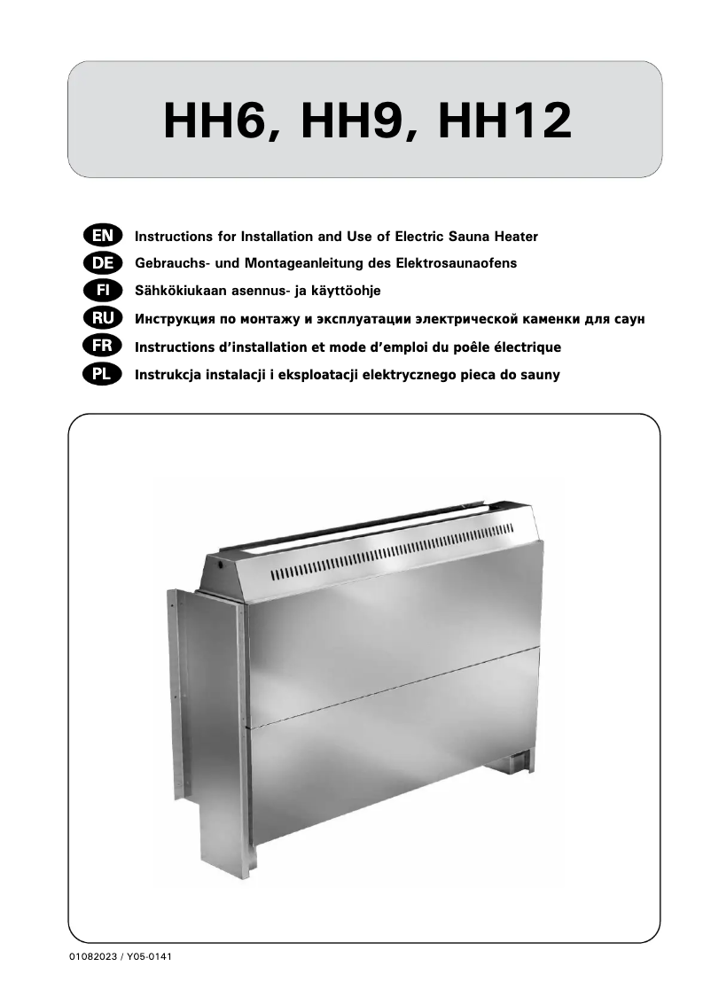 Page 1 de la notice Manuel utilisateur Harvia Hidden Heater HH9 HH090400