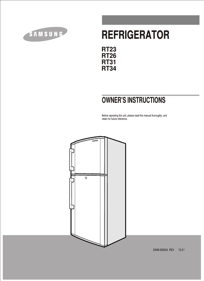 Page n°1 - Manuel utilisateur Samsung RT35BVMS