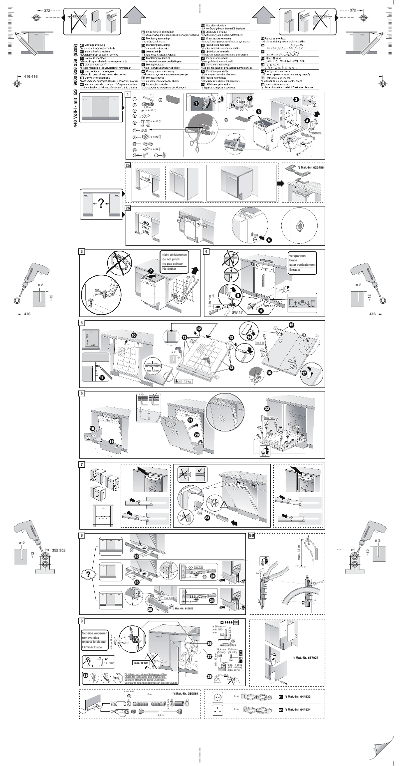 Page 1 de la notice Guide d'installation Bosch SPV69T10EU