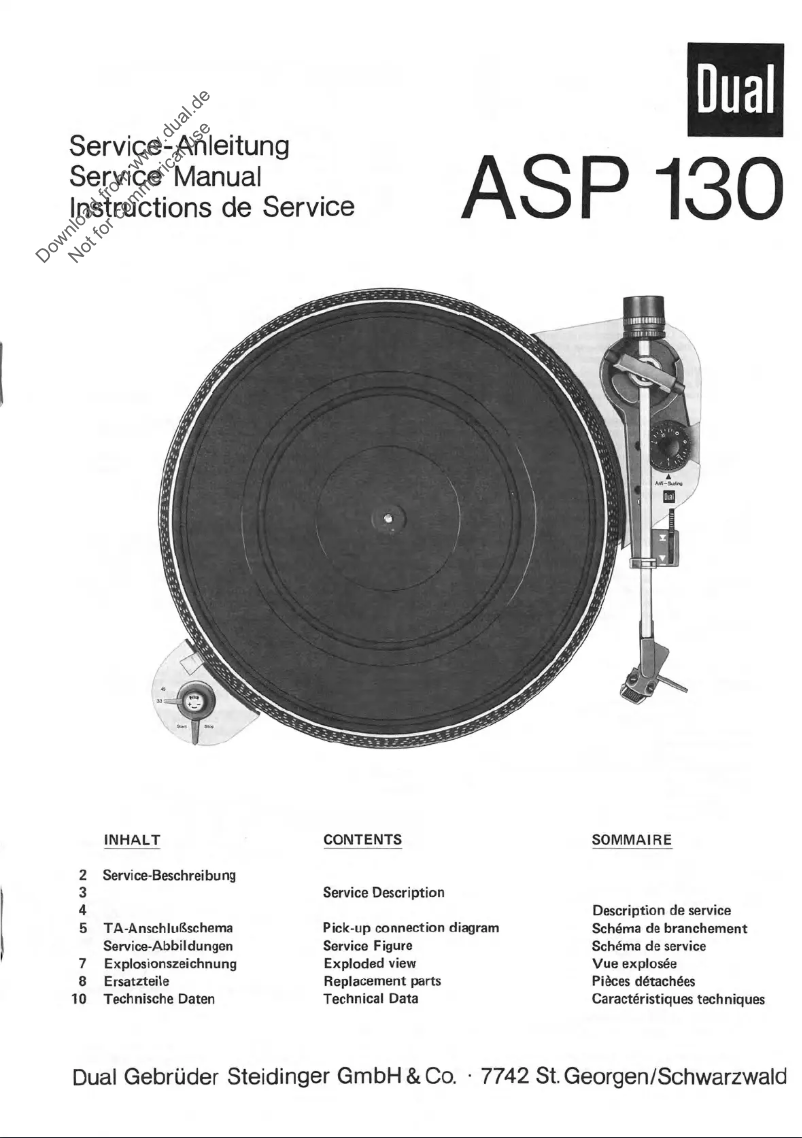 Página 1 del manual Manual de usuario Dual ASP 130
