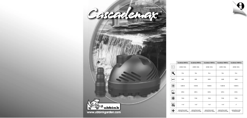 Page 1 de la notice Manuel utilisateur Ubbink Cascademax