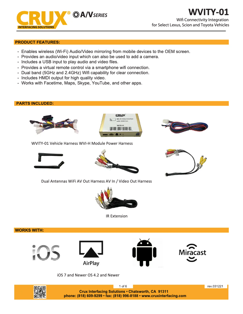 Image de la première page du manuel de l'appareil WVITY-01