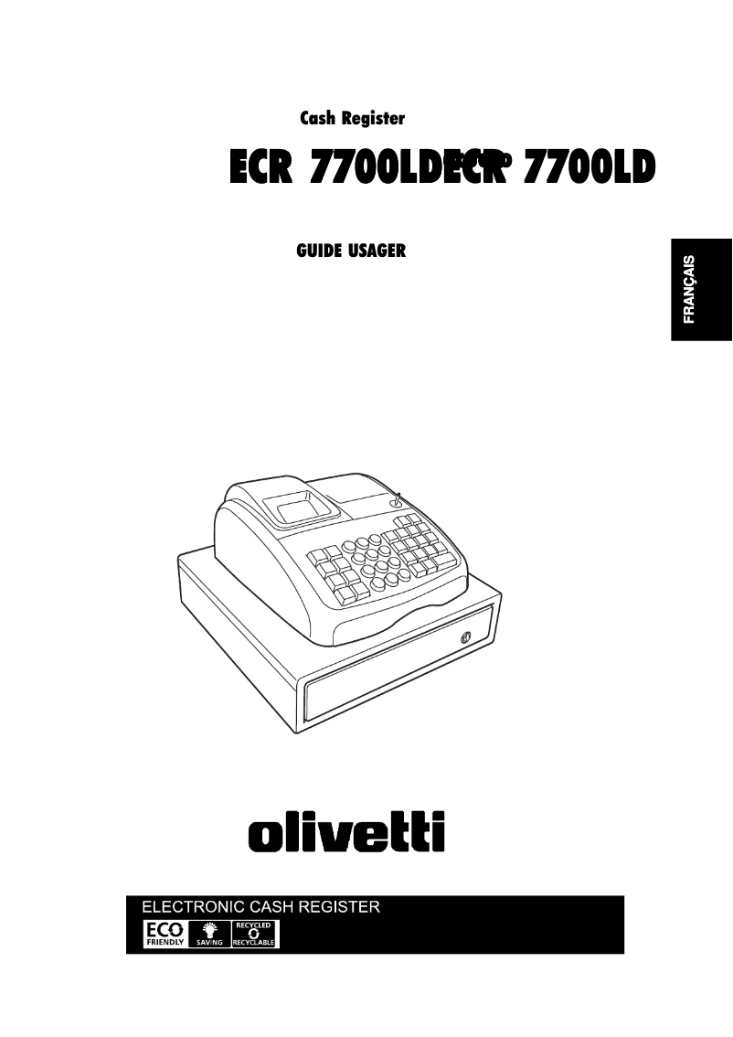 Imagen de la primera página del manual del dispositivo ECR 7700LD Eco