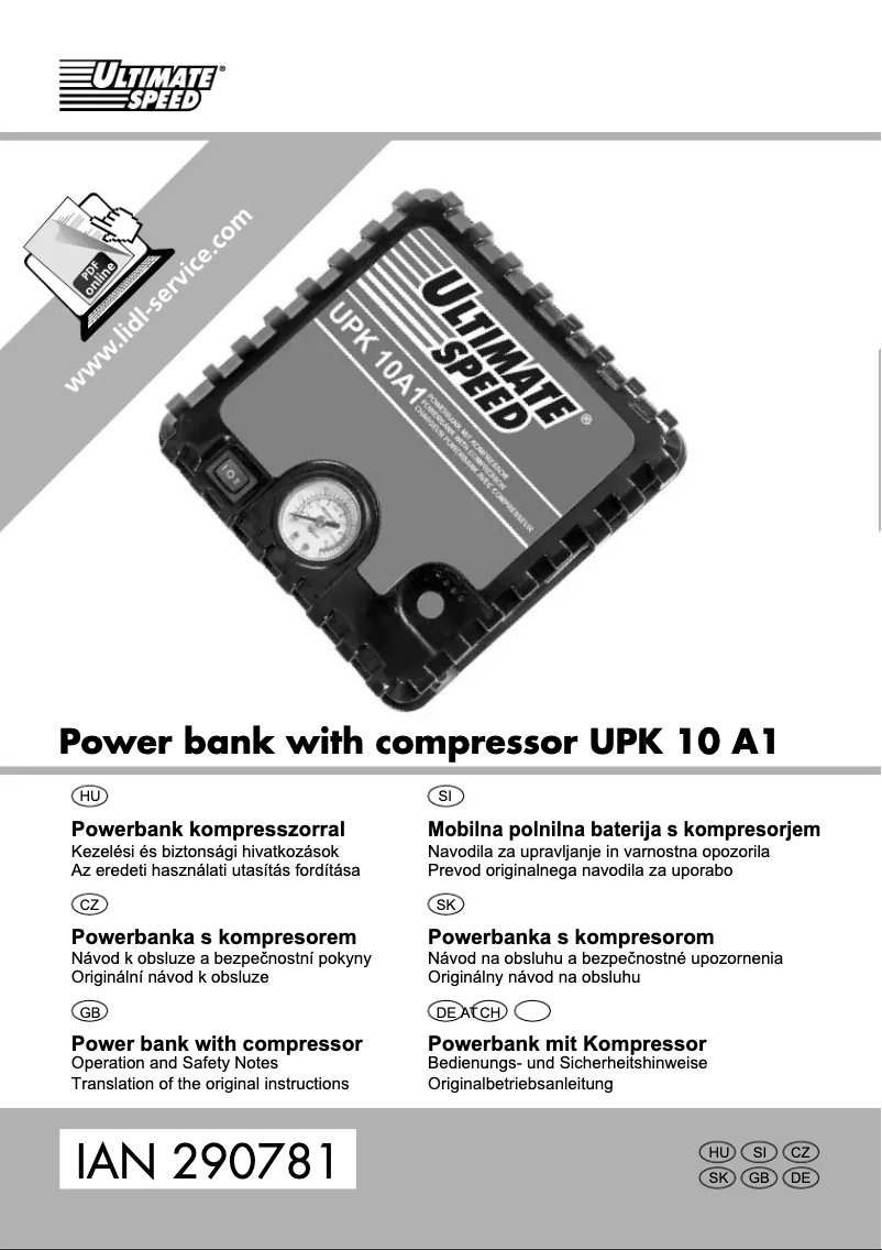 Image de la première page du manuel de l'appareil UPK 10 A1