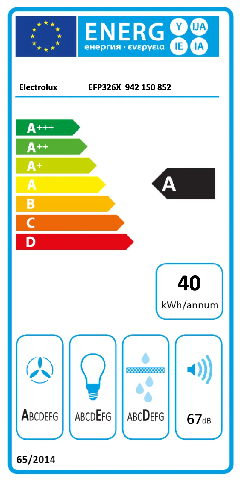 Image de la première page du manuel de l'appareil EFP326X